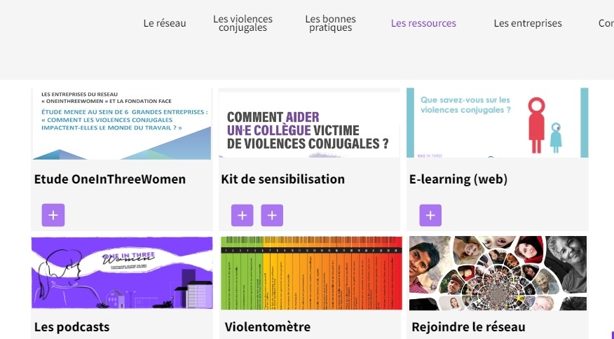 OneInThreeWomen: réseau d’entreprises engagées contre les violences conjugales.