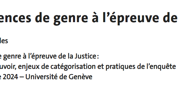 Les violences de genre à l’épreuve de la Justice