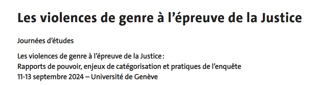 Les violences de genre à l’épreuve de la Justice