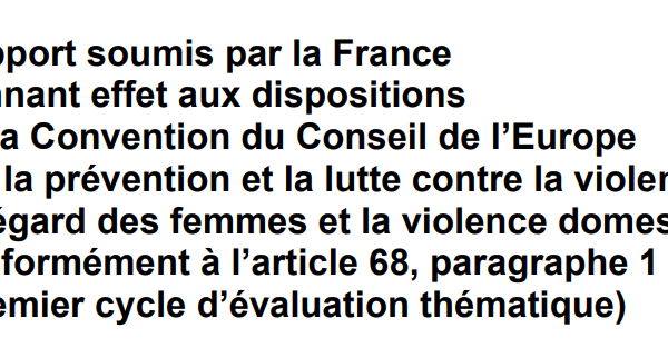 Rapport soumis par la France au GREVIO sur la prévention et la lutte contre la violence à l’égard des femmes et la violence domestique